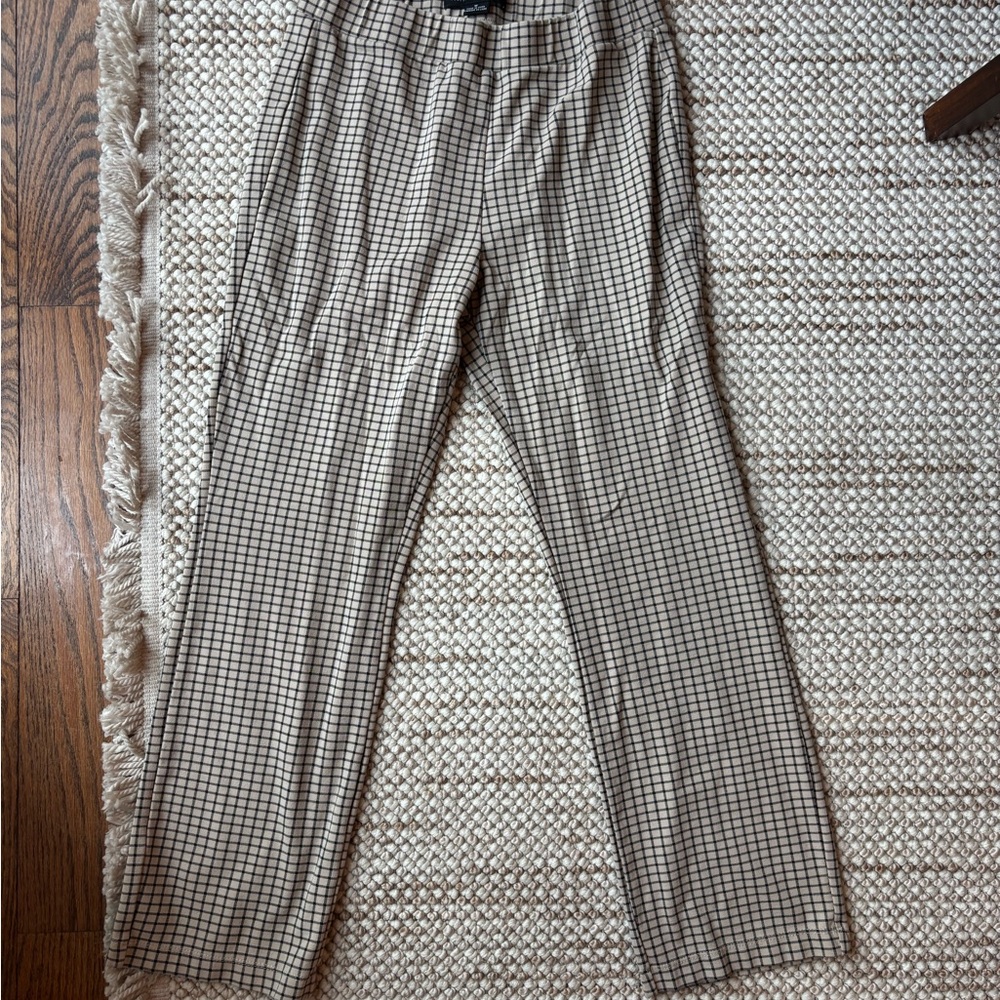 Anthropologie Black and White Checkered Pants